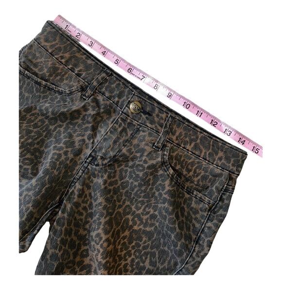 EUC Divine Rights of Denim Leopard High Rise Skinny Pants Brown Women's Size 27 - Picture 7 of 11